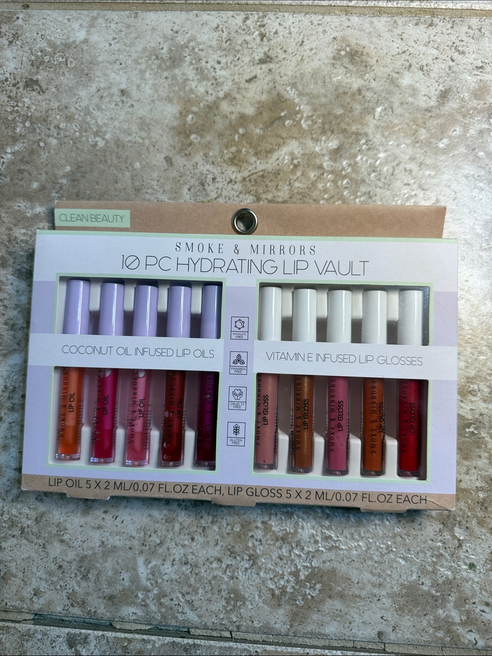 10-Piece Hydrating Lip Vault - Assorted Pink/Neutral Shades. Smoke & Mirrors NIB